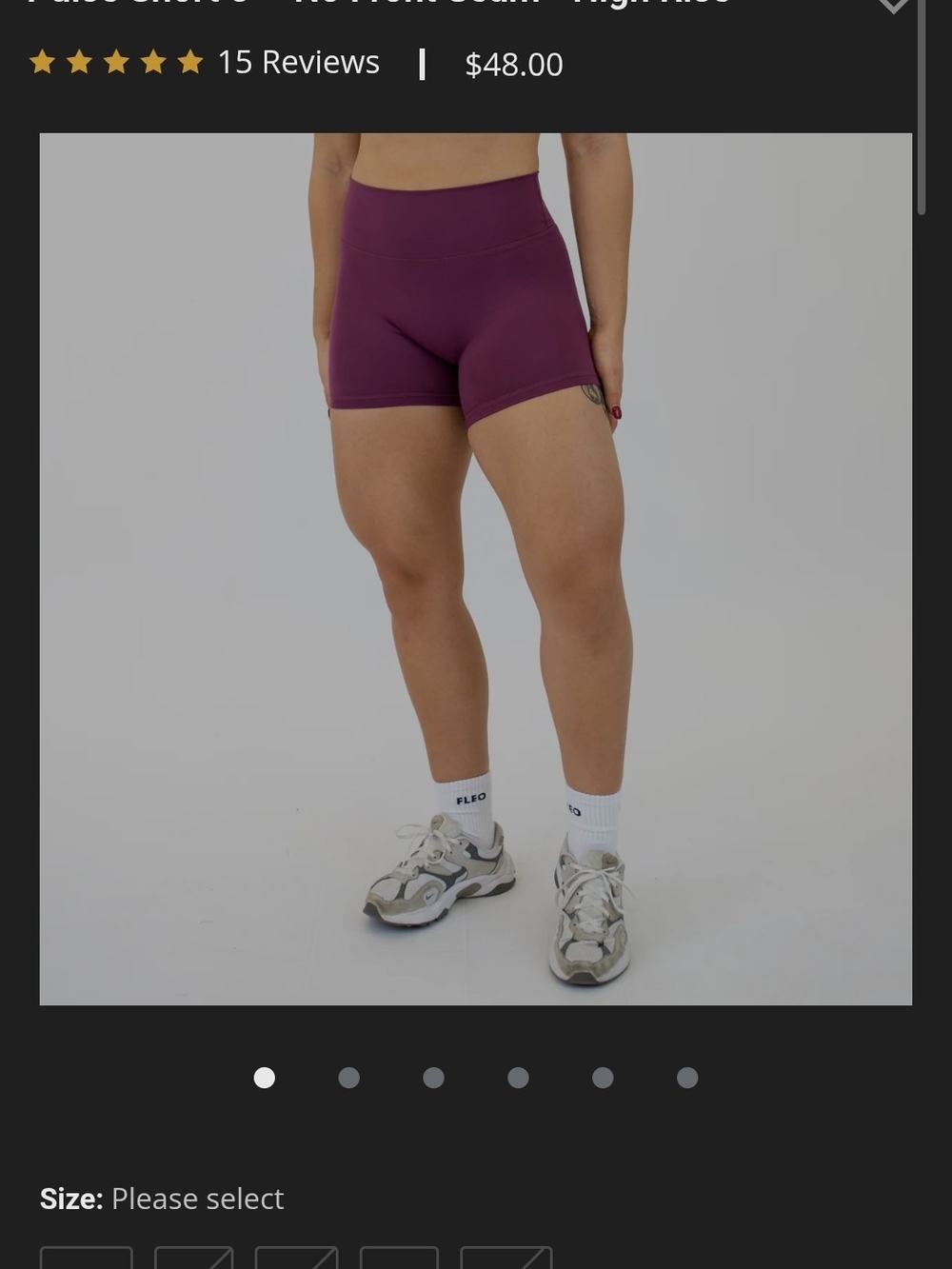 Fleo High-Waist Bike Shorts — Plum